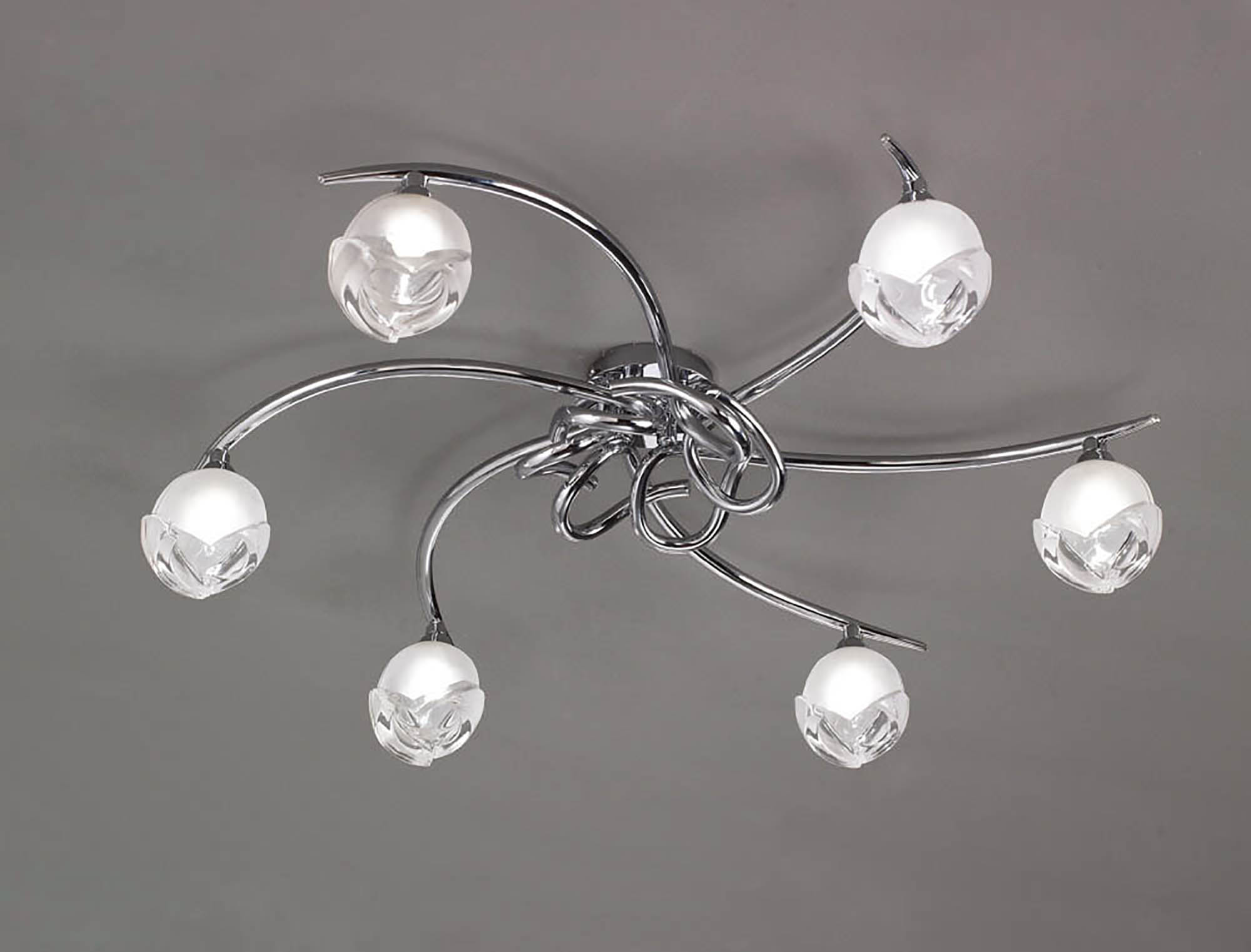 Fragma Polished Chrome Ceiling Lights Mantra Flush Fittings